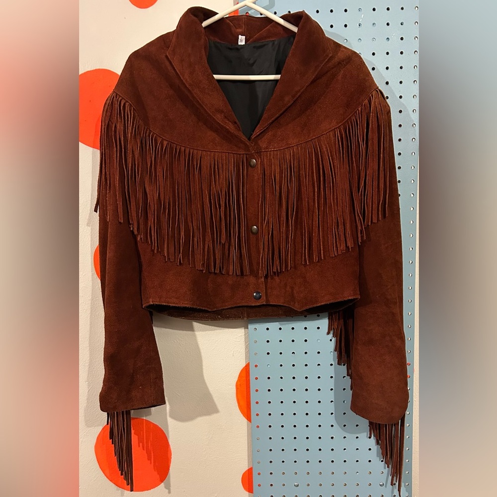 Vintage Cropped Suede Jacket